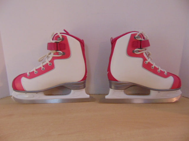 Figure Skates Child Size 3 Reebok Soft Skate Glitter Girl Raspberry White As New