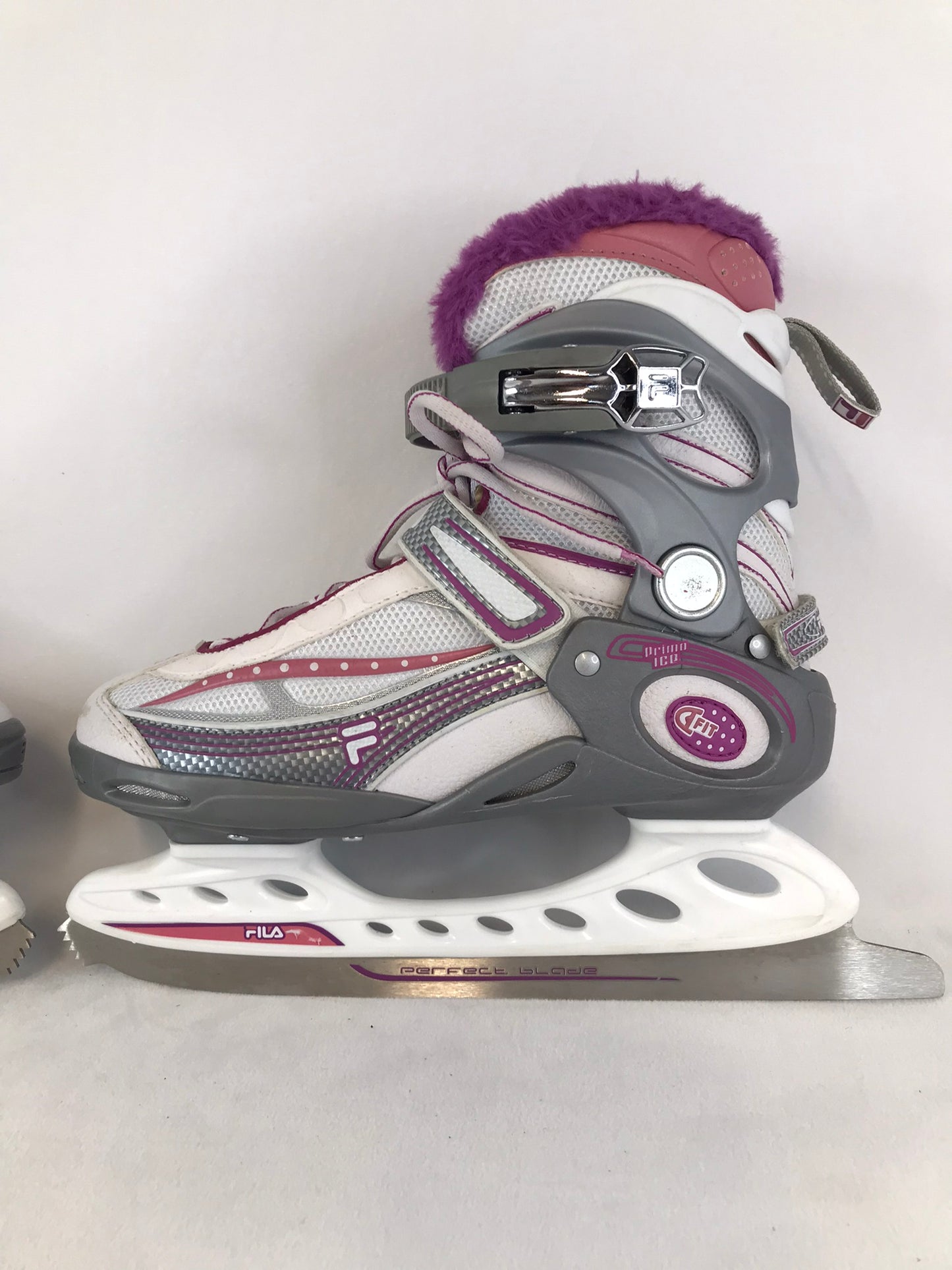 Figure Skates Ladies Size 6 Fila White Pink Grey New Demo Model