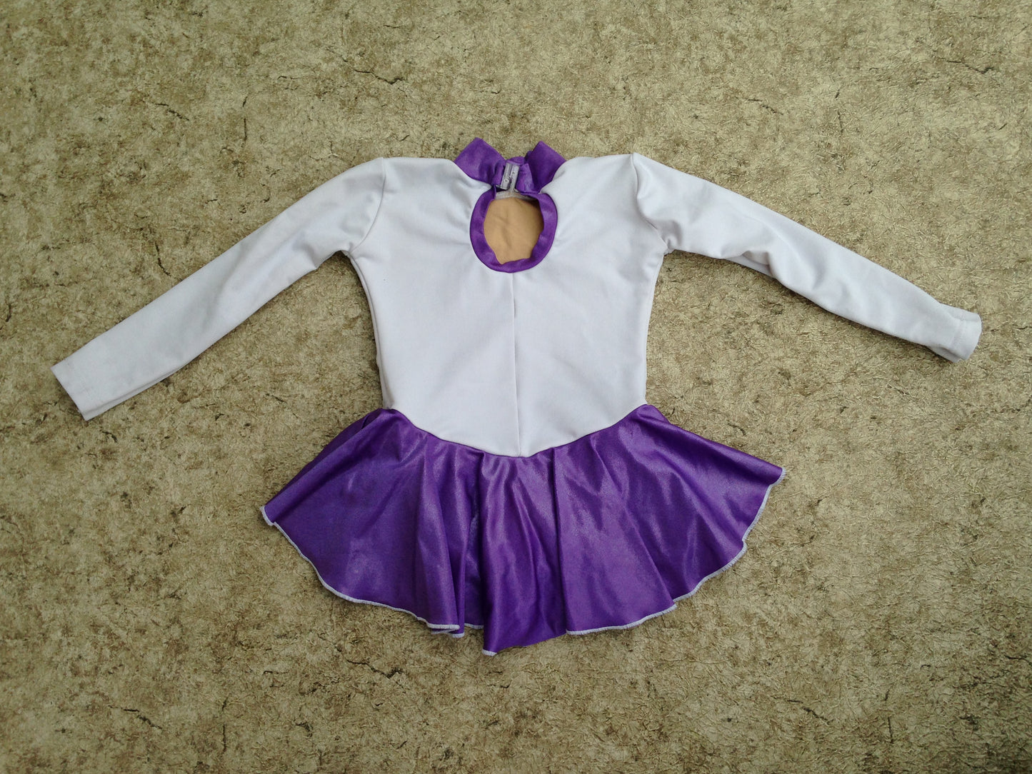 Figure Skating Dress Child Size 8 White and Purple