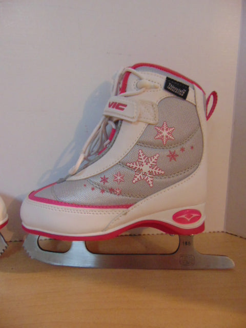 Figure Skates Child Size 11 Vic Soft Skate White Pink New Demo Model