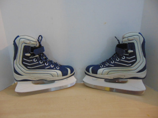 Ice Skates Child Size 4 Softec Soft Skates Grey Blue Excellent