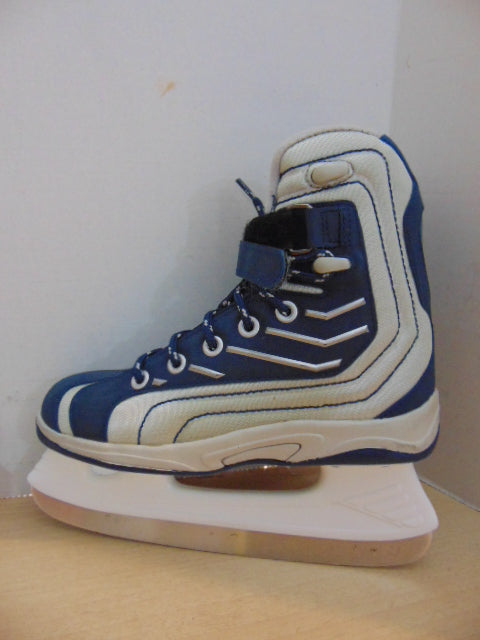 Ice Skates Child Size 4 Softec Soft Skates Grey Blue Excellent