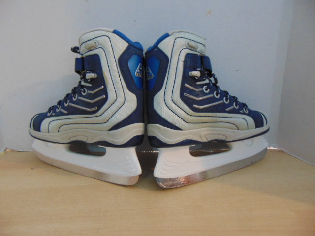 Ice Skates Child Size 4 Softec Soft Skates Grey Blue Excellent