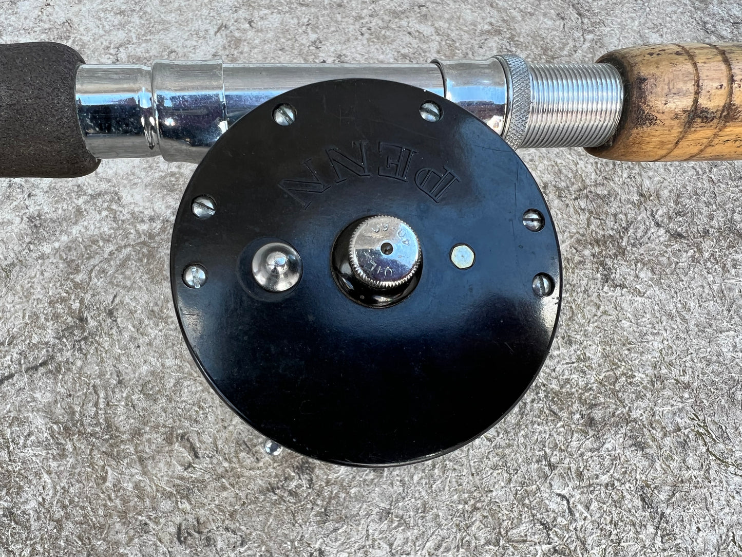 Fishing 7 Feet Halibut Rod With Penn Reel Made In USA Excellent Condition