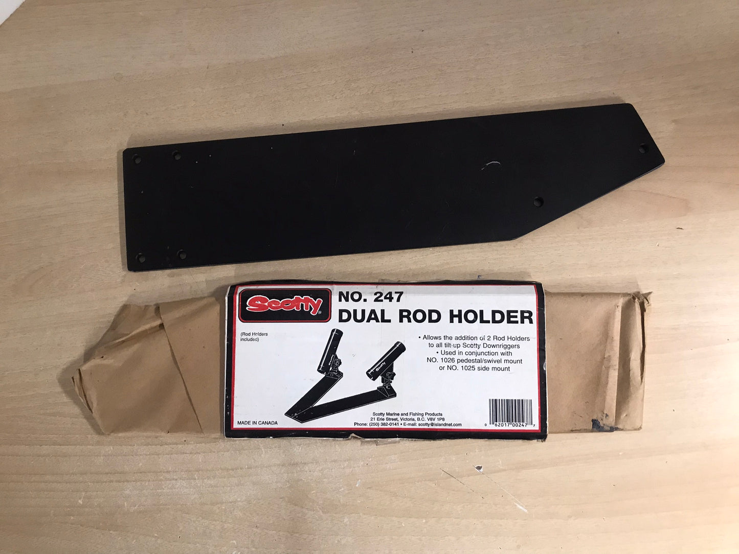 Fishing Adventures Scotty Dual Fishing Rod Holder Bracket Aluminum New In Package