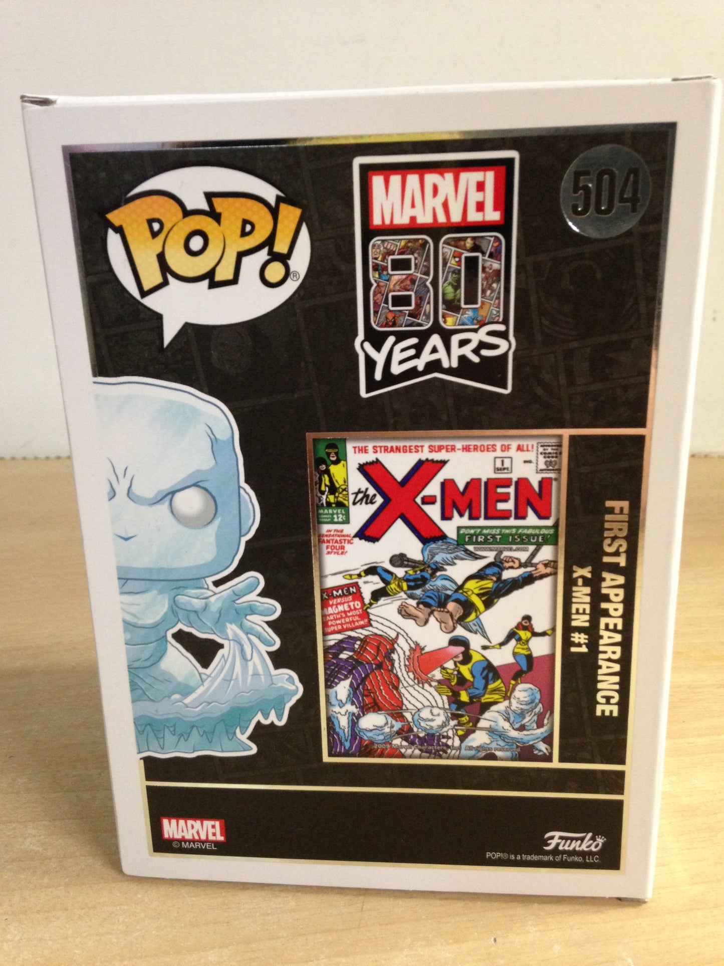 Funko Pop Heros Marvel Iceman 504 80 years New Demo Model