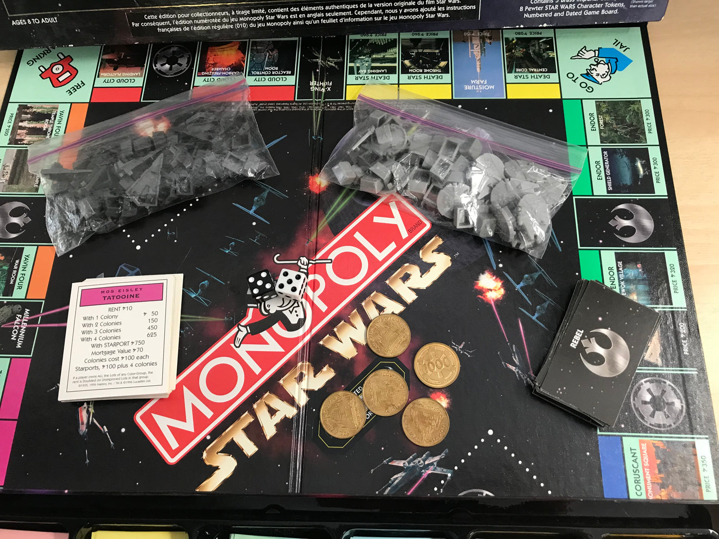 Game Monopoly Star Wars Limted Collectors Edition Vintage 1996 Age 8+ Excellent Complete RARE