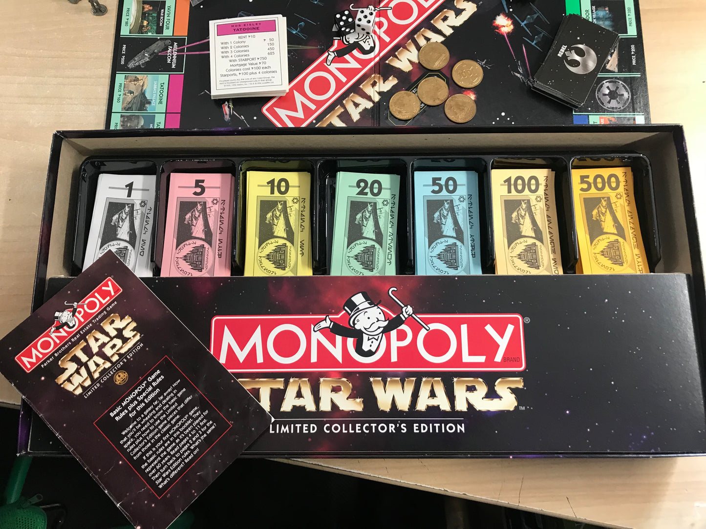 Game Monopoly Star Wars Limted Collectors Edition Vintage 1996 Age 8+ Excellent Complete RARE