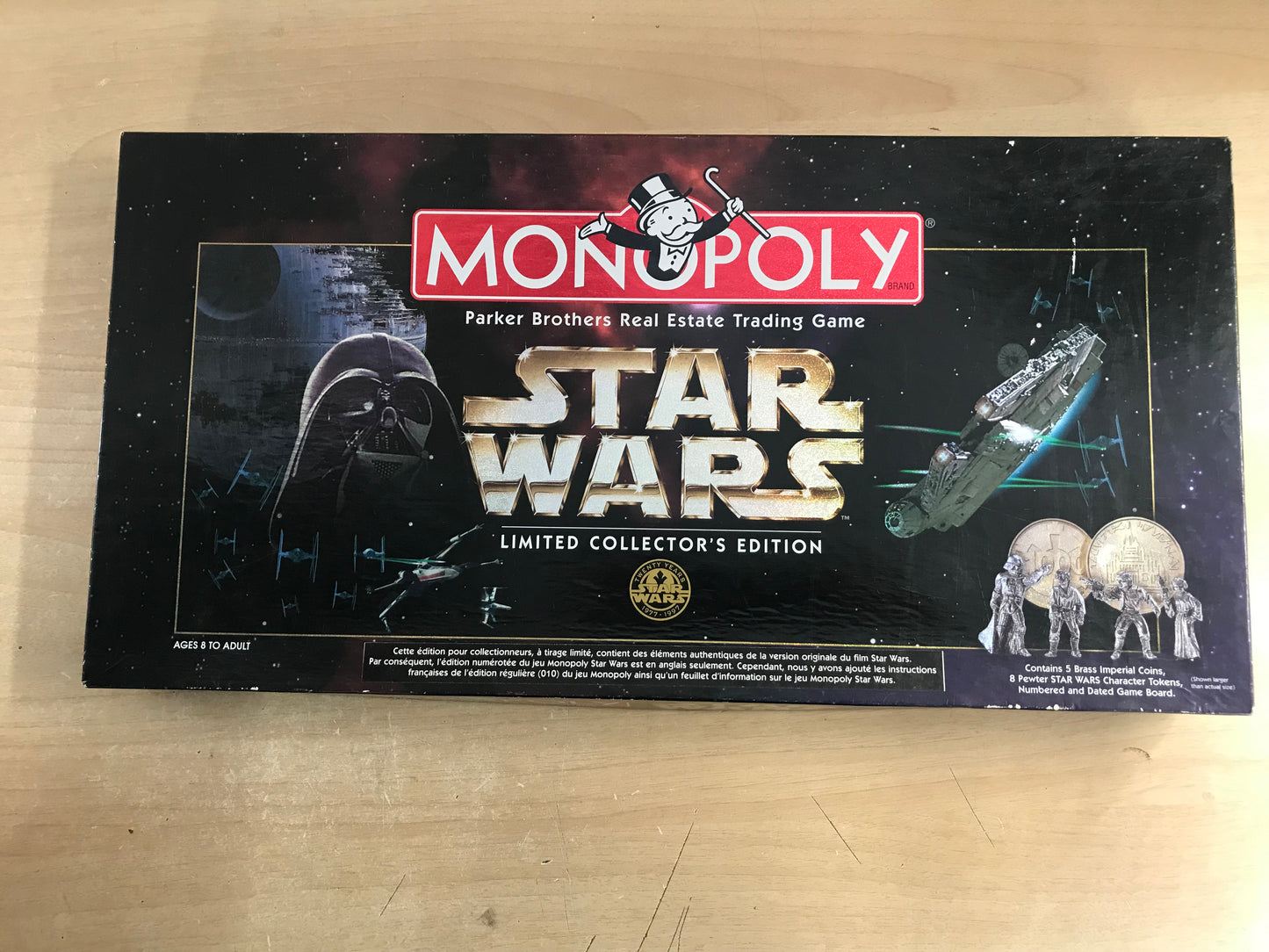 Game Monopoly Star Wars Limted Collectors Edition Vintage 1996 Age 8+ Excellent Complete RARE