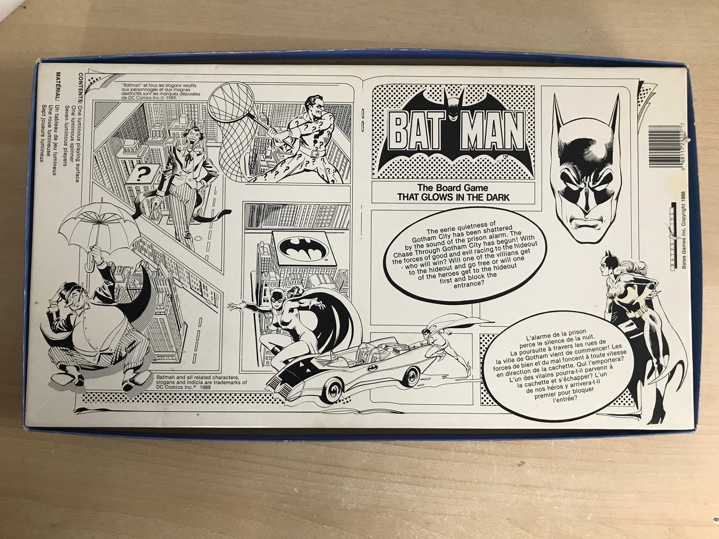 Game 1989 Vintage Batman The Board Game That Glows In The Dark Complete As New RARE