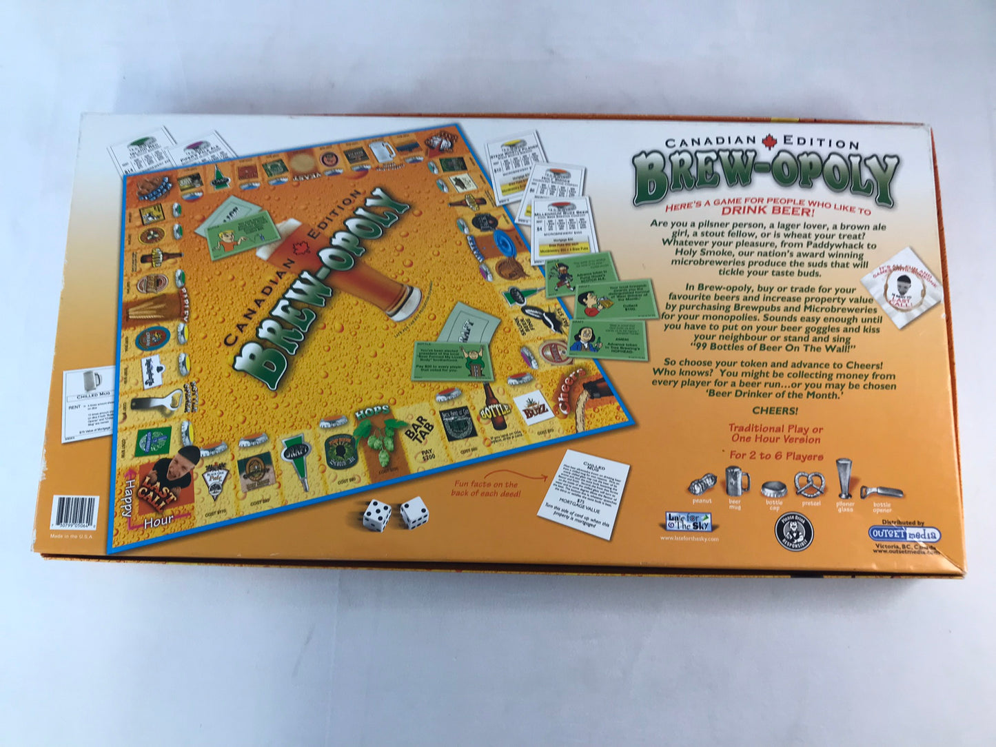 Game Brew-Opoly Beer Canadian Edition Monopoly Complete As New RARE