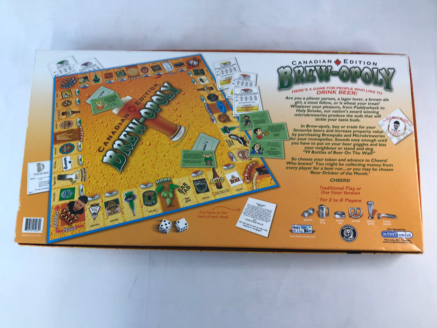 Game  Brew-Opoly Beer Canadian Edition Monopoly Complete As New RARE