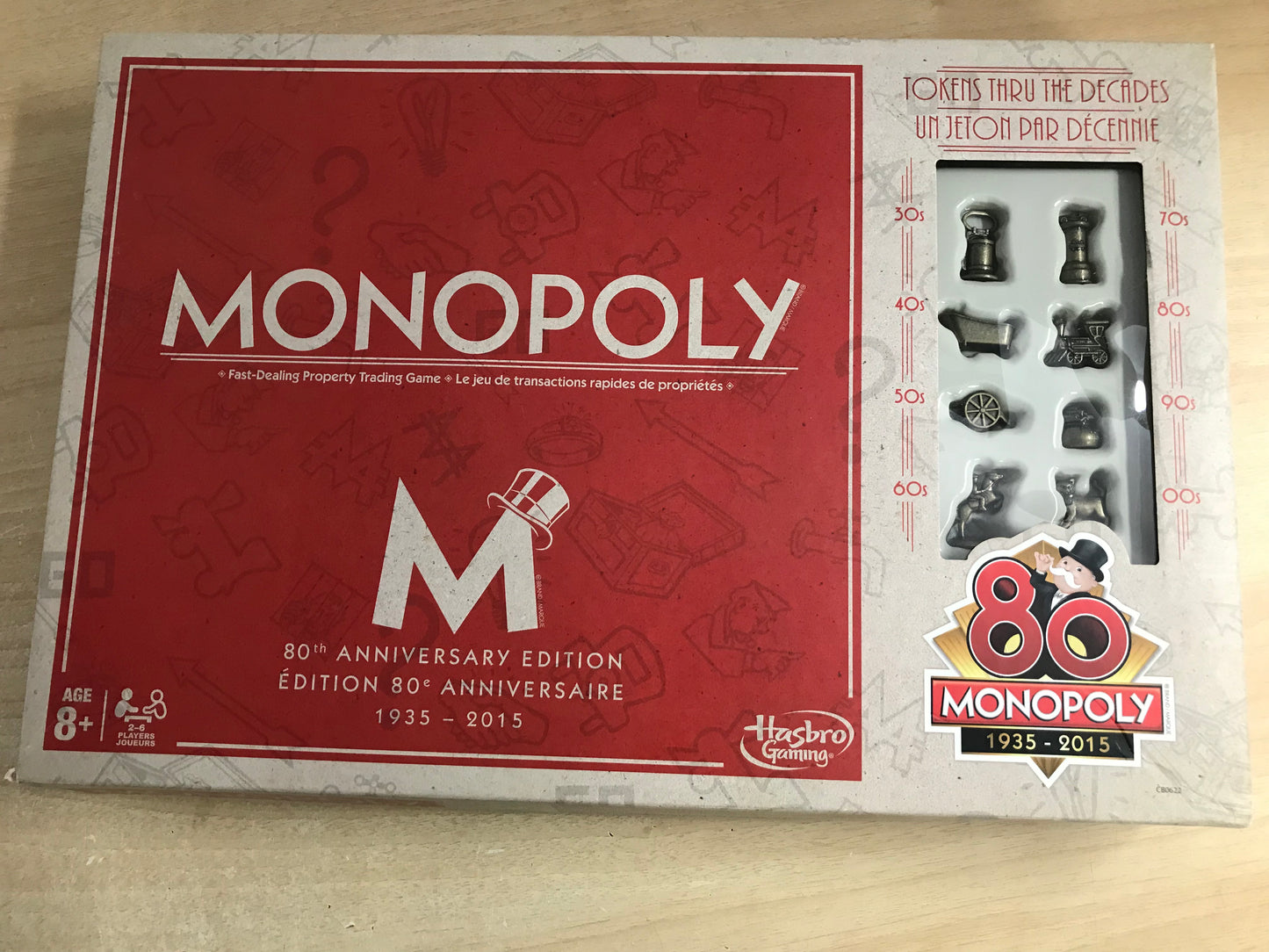 Game Monopoly 80 Years 1935-2015 Anniversary Edition Age 8+ Complete Excellent