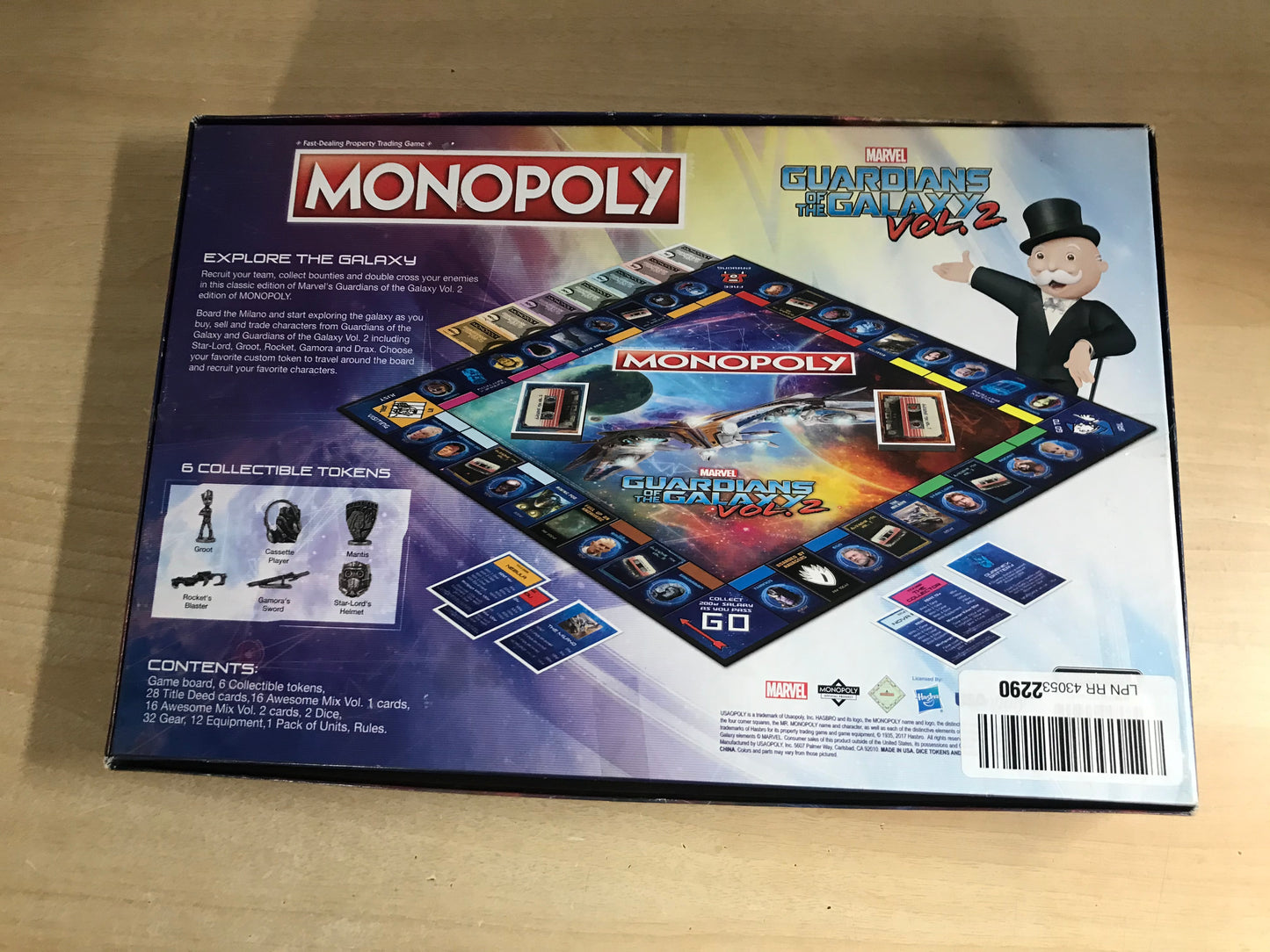 Game Monopoly Marvel Guardians Of The Galaxy Vol. 2 Complete Excellent