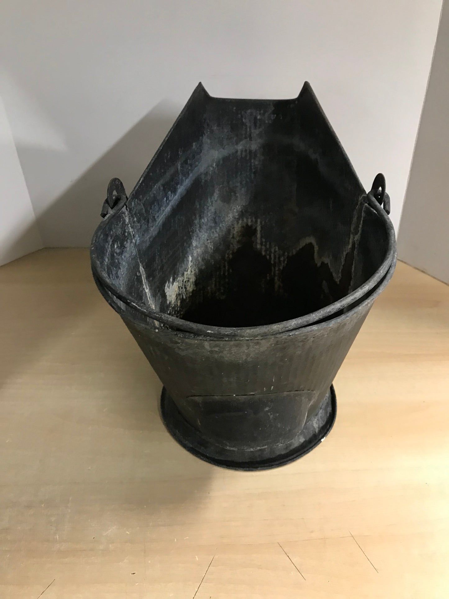 Grandma Attic Antique Large Coal Skuttle Bucket