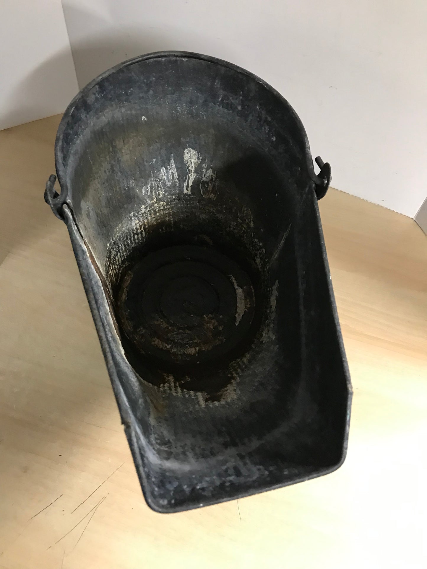 Grandma Attic Antique Large Coal Skuttle Bucket