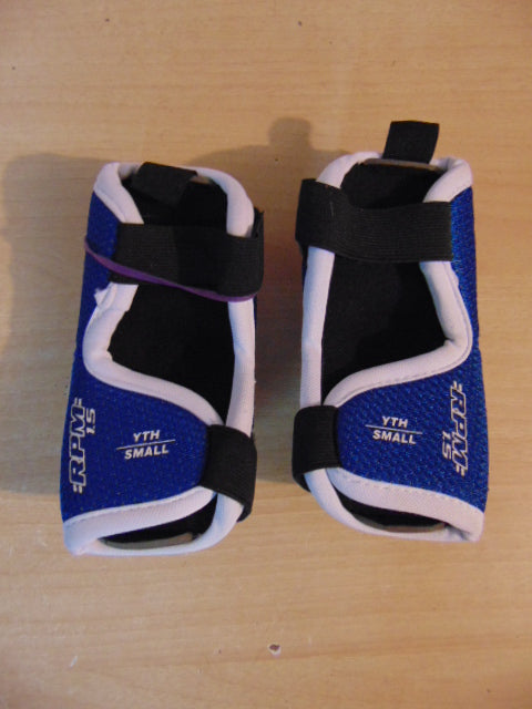 Hockey Elbow Pad Child Size Y Small 3-4 Itech Soft Ice or Ball Hockey Blue White