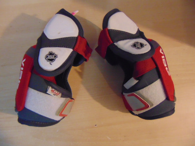Hockey Elbow Pad Child Size Junior Large CCM Vibe Grey White Red As New