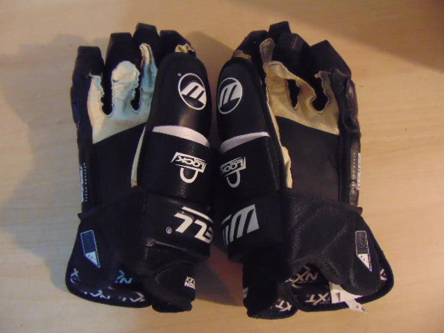Hockey Gloves Men's Size 15 inch Winnwell Lock Thumb As New Black White Excellent