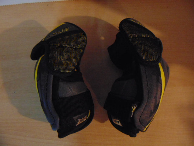 Hockey Elbow Pads Child Size Junior Large Bauer Ignite Pro Grey Yellow Black As New