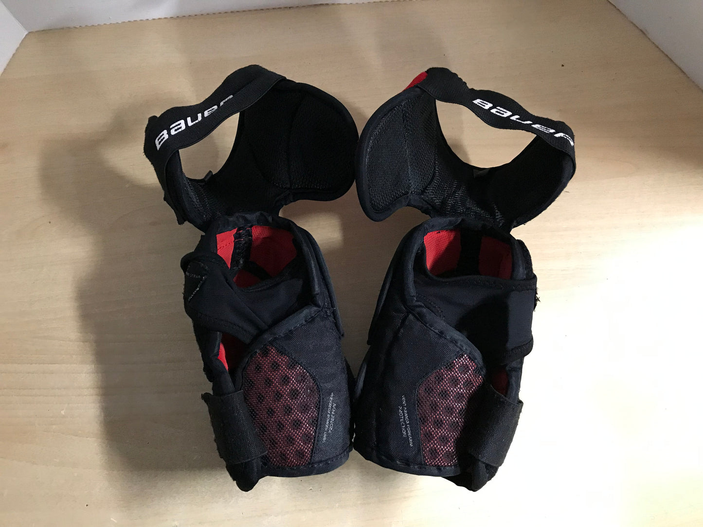 Hockey Elbow Pads Men's Size Medium Bauer Vapor X.30 Black Red Excellent