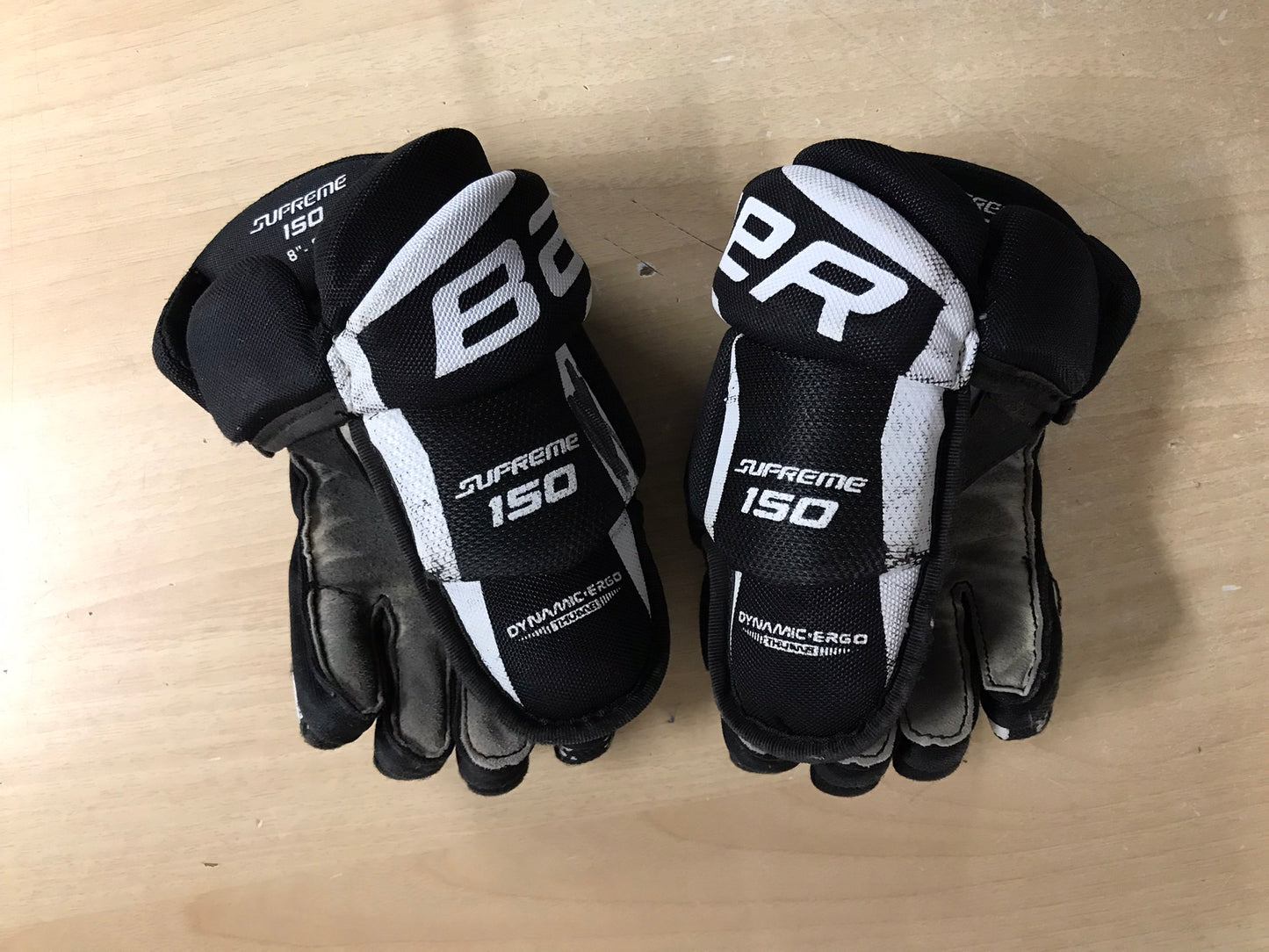 Hockey Gloves Child Size 8 inch Bauer Supreme Black White