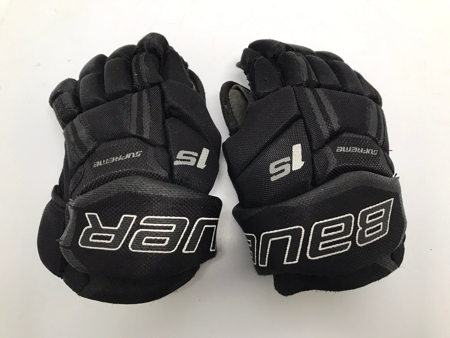 Hockey Gloves Child Size 9 inch Bauer Supreme Black Yellow