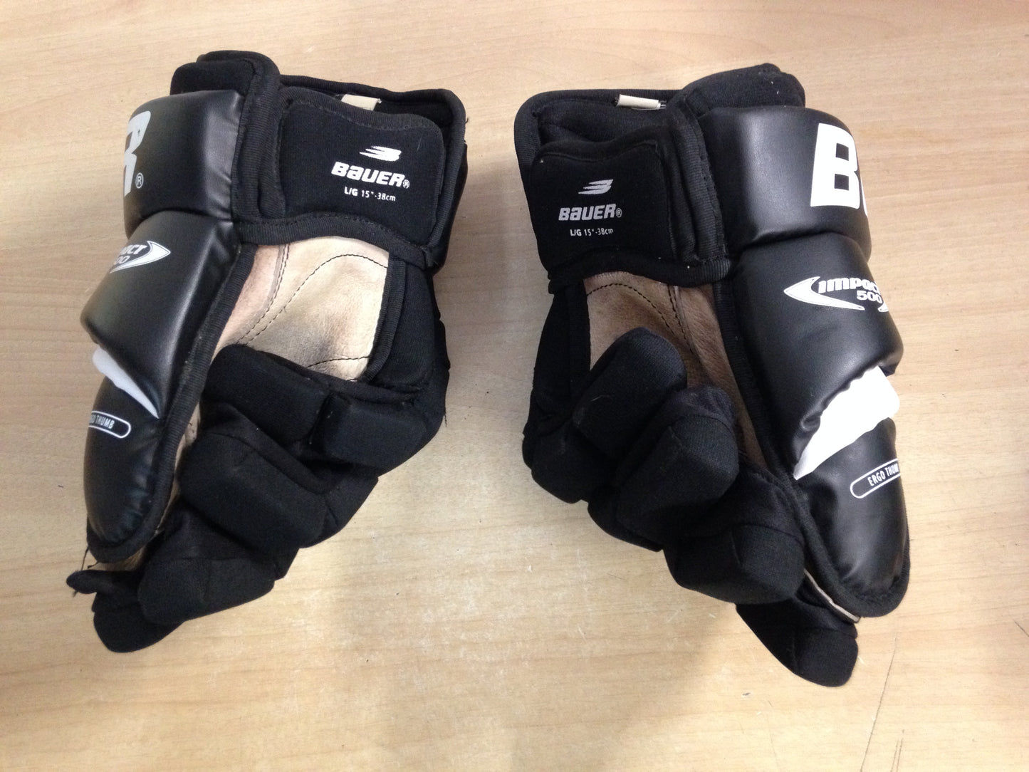 Hockey Gloves Men's Size 15 inch Bauer Impact Armour Excellent