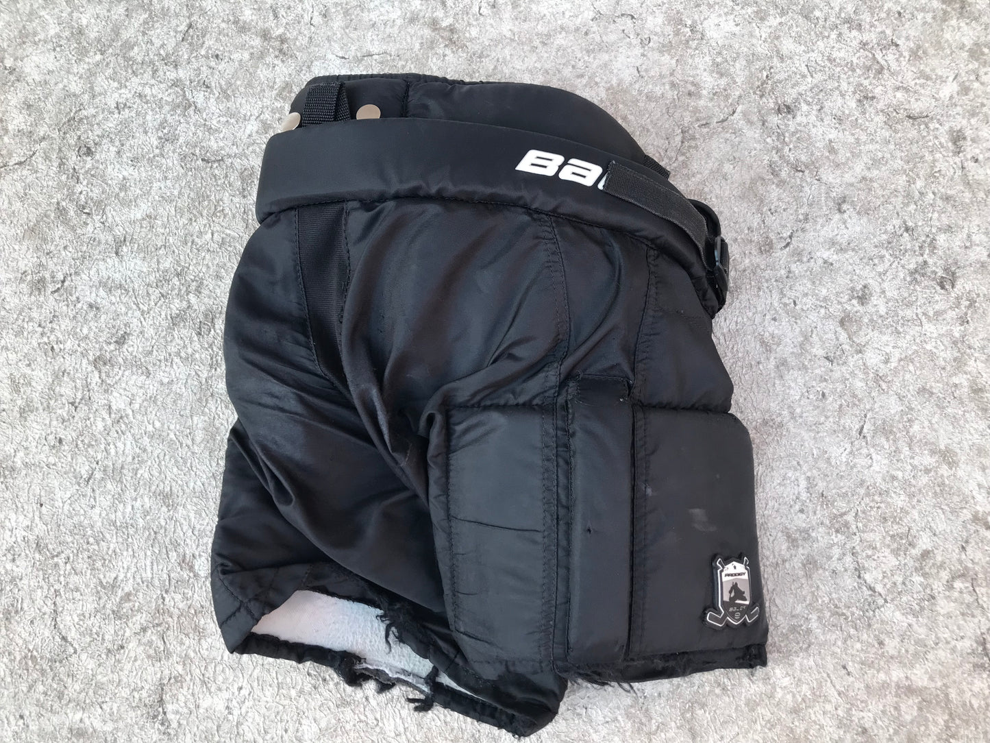 Hockey Goalie Pants Child Size Youth X Large Bauer Some Wear On Bottom Hem PT3440