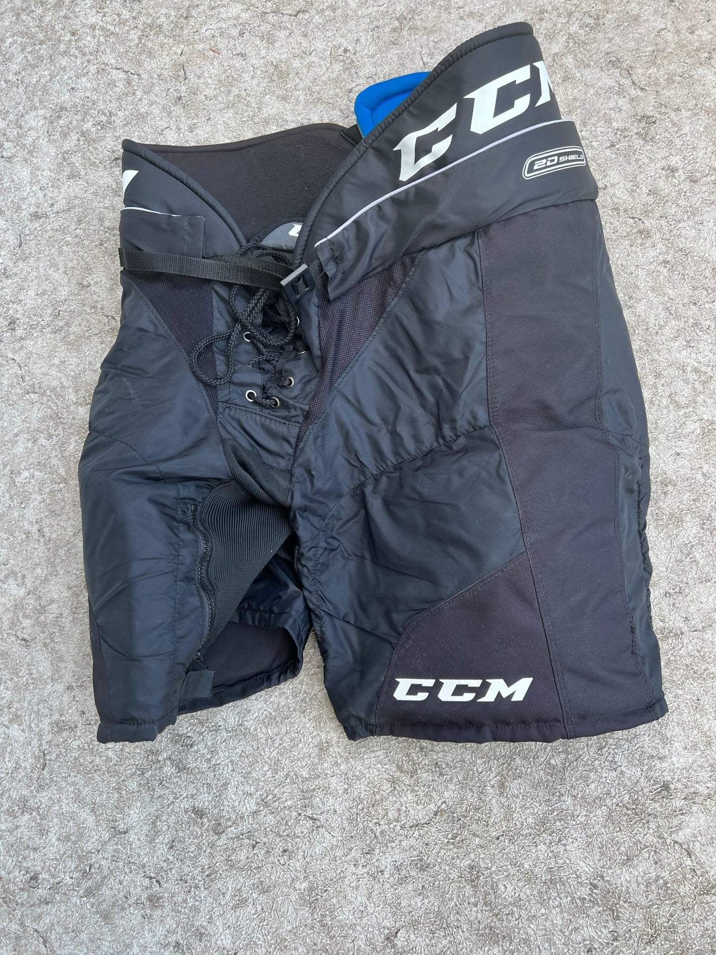 Hockey Pants Men's Size Large CCM U Fit 5 Black Blue Excellent As New