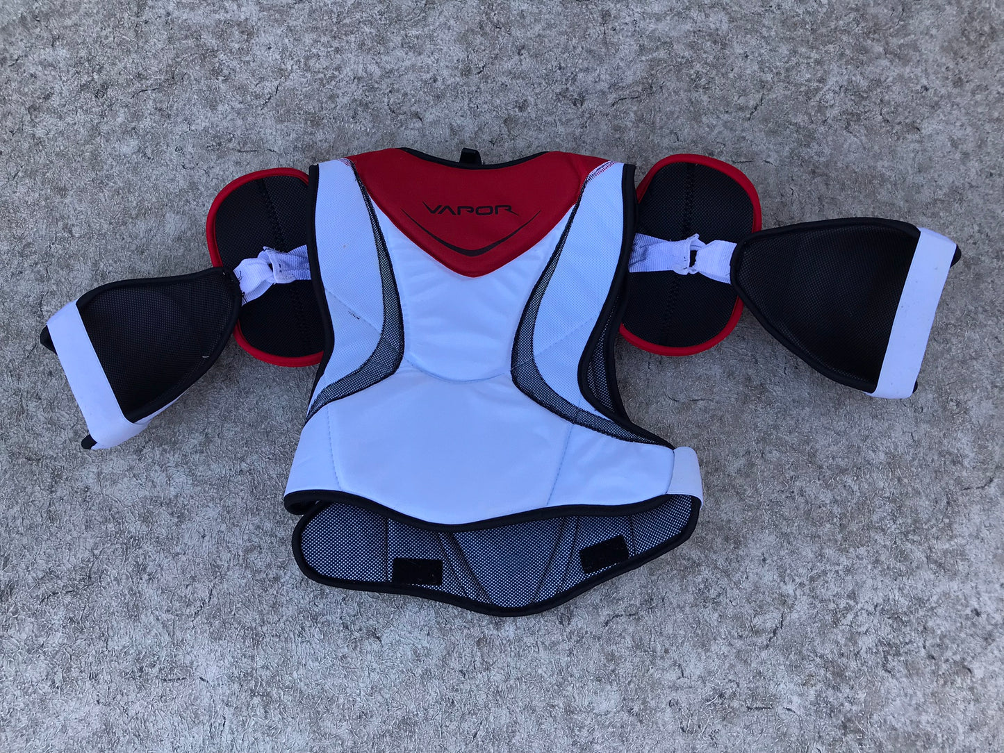 Hockey Shoulder Chest Pad Men's Size X Large Bauer Vapor Black White Red