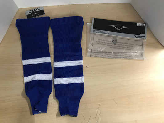 Hockey Socks 18 inch Child 4-7 Vic New In Bag Blue White