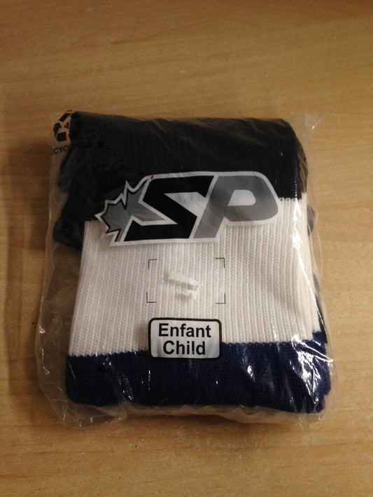Hockey Socks Child Size 18 inch Blue Black Grey White New