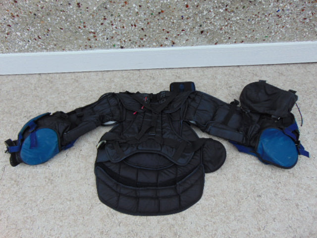 Hockey Goalie Men's Large Itech Shoulder Chest Pad Ice Hockey Blue Grey