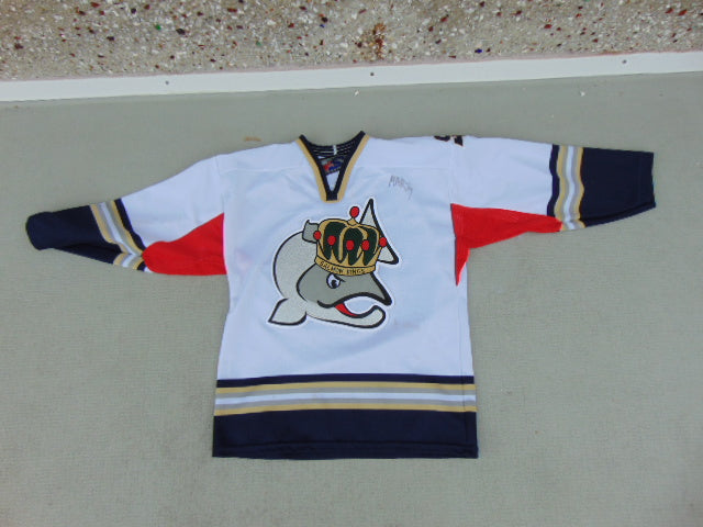 Hockey Jersey Child Size 10-12 Salmon Kings Autographed by Marty Mint