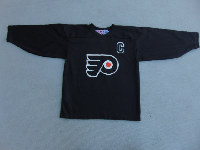 Hockey Jersey Child Size 10 CCM Philadelphia Flyers Large Vintage Lindros Captain Black RARE