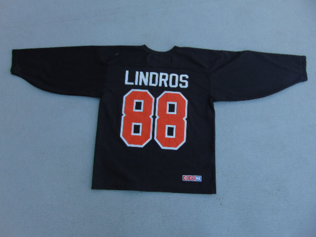 Hockey Jersey Child Size 10 CCM Philadelphia Flyers Large Vintage Lindros Captain Black RARE