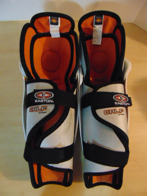 Hockey Shin Pads Men's Size 15 inch Easton Calf Wrap White Grey Black
