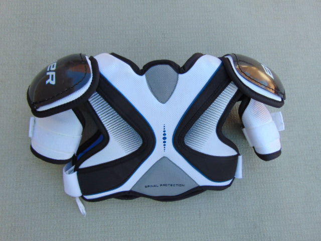 Hockey Shoulder Chest Pad Child Size Junior Medium Bauer Challenger Blue White Black