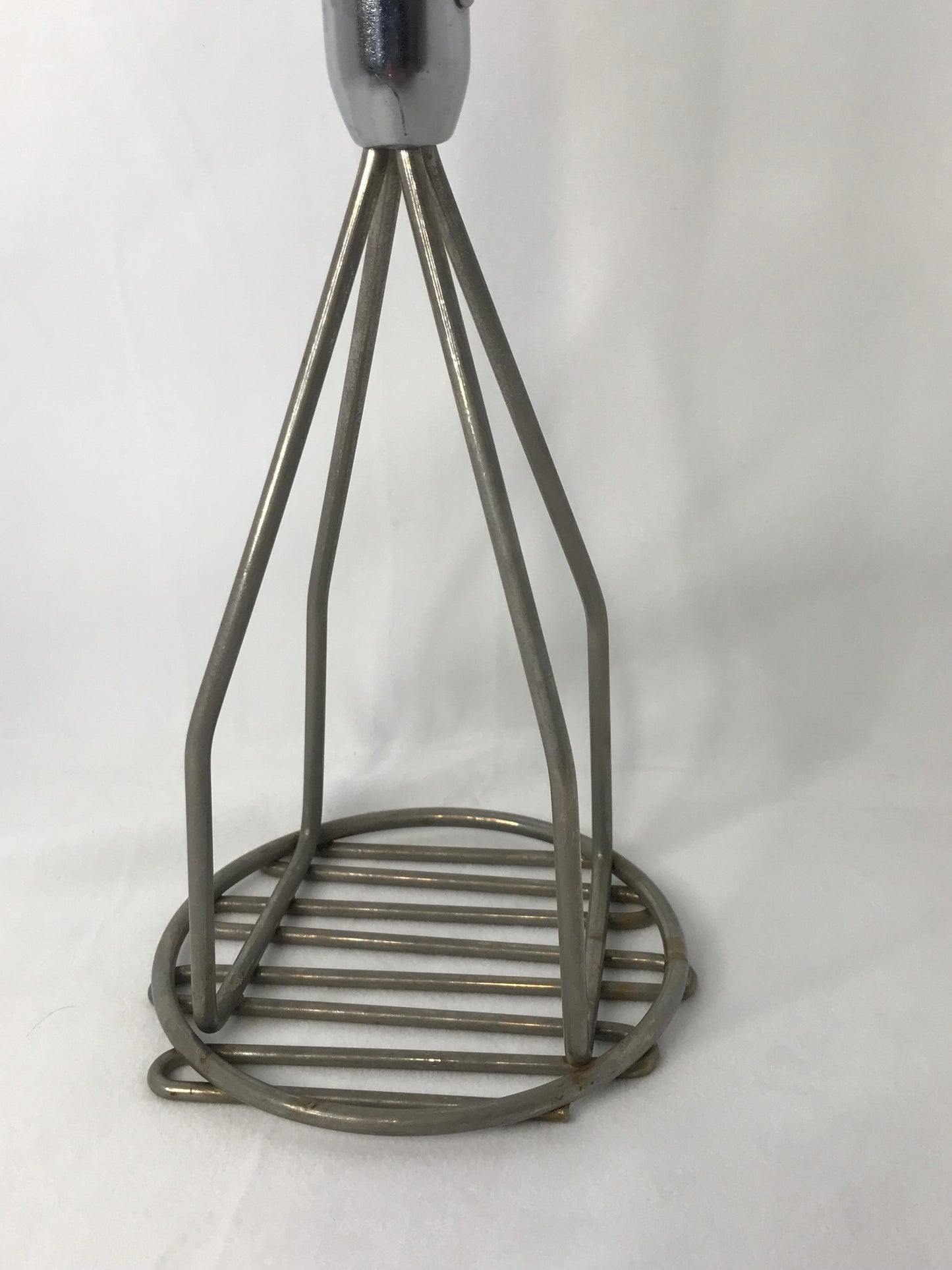 Home and Cottage Industrial Size Vintage Large Metal Wood Potato Masher Excellent 19 inch