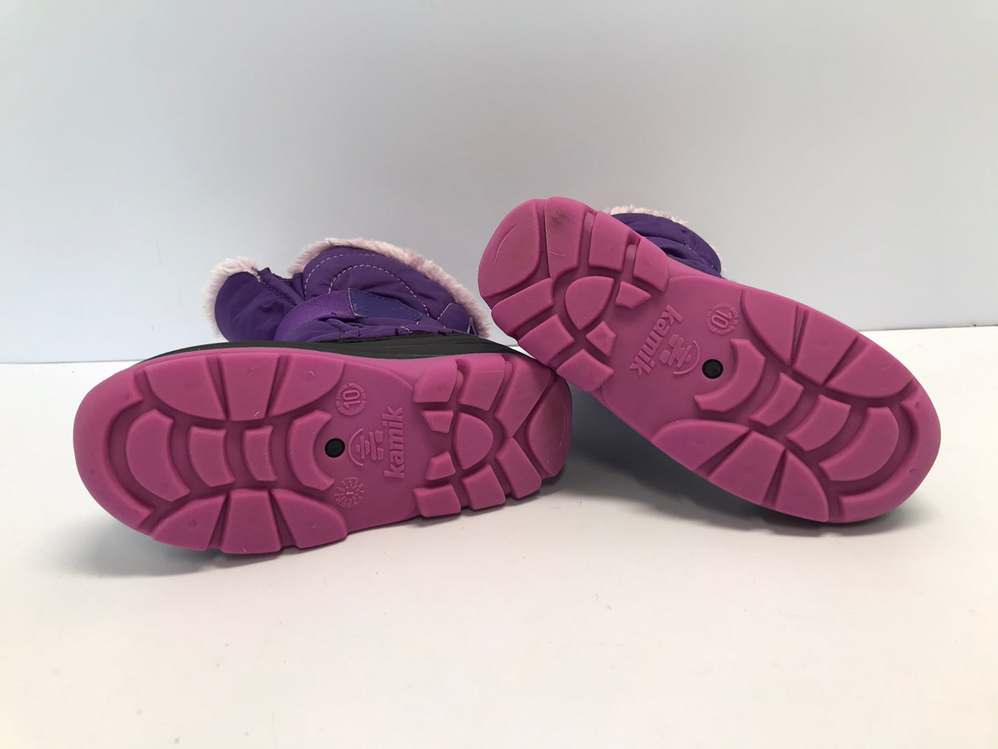 Winter Boots Child Size 10 Toddler Kamik Purple With Faux Fur