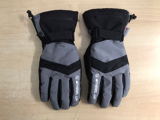Winter Gloves and Mitts Men's Size Large Wheel Up Grey Black Excellent