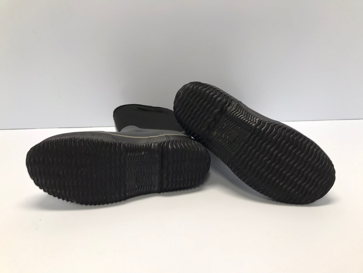 Bogs Style Child Size 3 Neoprene Rubber Rain Winter Boots Black Grey Excellent -20 Degree