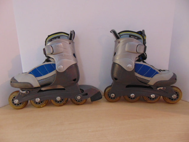 Inline Roller Skates Child Size 1-4 Firefly Blue Grey Excellent