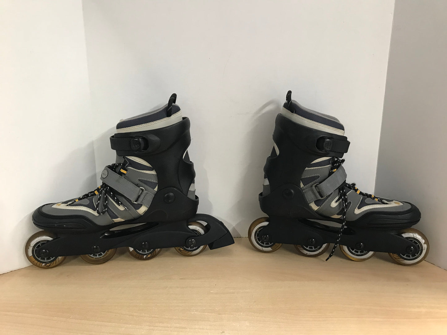 Inline Roller Skates Men's Size 10 K-2 Camano Grey Black Yellow Excellent