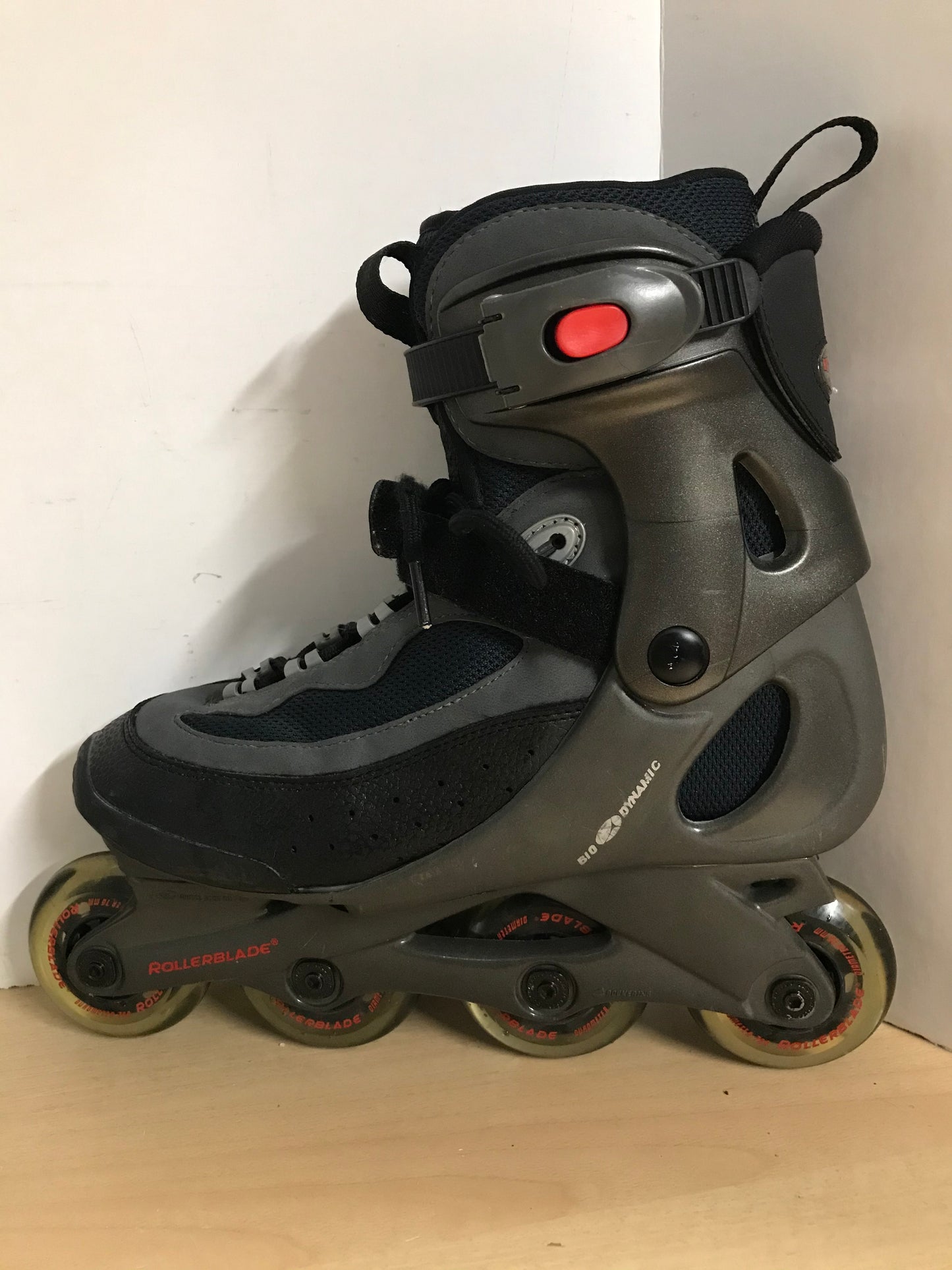 Inline Roller Skates Ladies Size 8.5 Rollerblade Bio Dynamic Black Grey Excellent