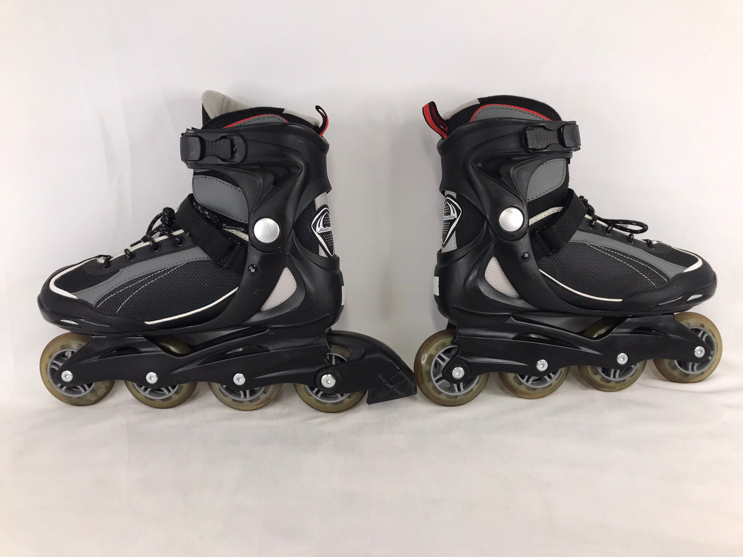Inline Roller Skates Men's Size 9 Bladerunner Black Red Rubber Wheels As New