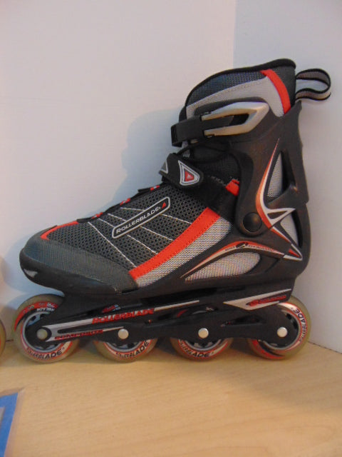 Inline Roller Skates Men's Size 10 Bio Dynamic Rollerblades New Demo Model Black Red Grey