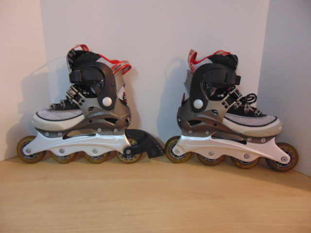 Inline Roller Skates Child Size 5-6 Youth Vortex Black Red Grey