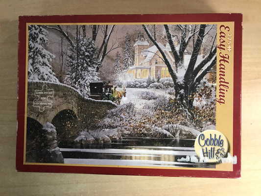 Jigsaw Puzzle Cobble Hill 275 pc Coming Home Winter Carriage Ride